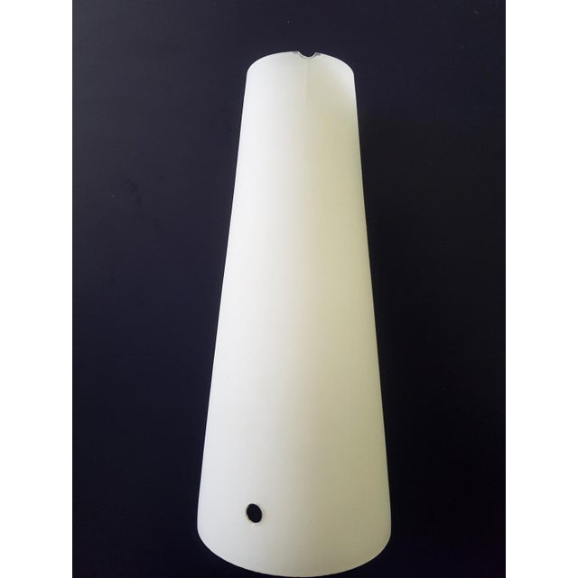 Black Metal, Brass & Opaline Glass 4-Light Wall Lamps, 1950s, Set of 5 For Sale - Image 12 of 15