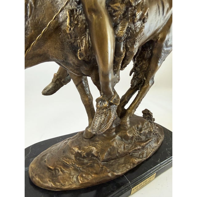 End of the Trail, Bronze Sculpture After Fraser - 22"h For Sale In Dallas - Image 6 of 13