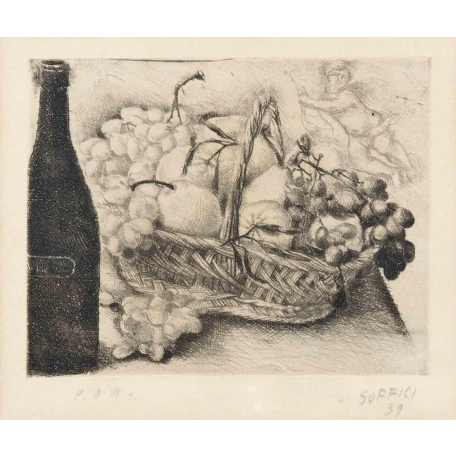 Ardengo Soffici, Untitled, Original Drypoint Etching, 1939 For Sale - Image 4 of 4