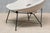 1950s Kosmos Lounge Chair in Ivory Chenille by Augusto Bozzi for Saporiti Italia, 1950s For Sale - Image 5 of 10