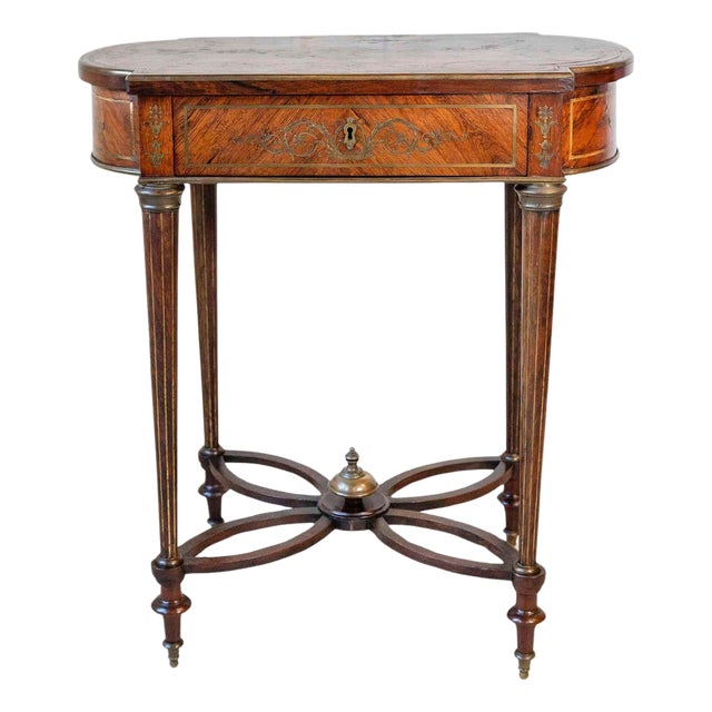 Napoleon III Marquetry Side Table, France, circa 1870 For Sale