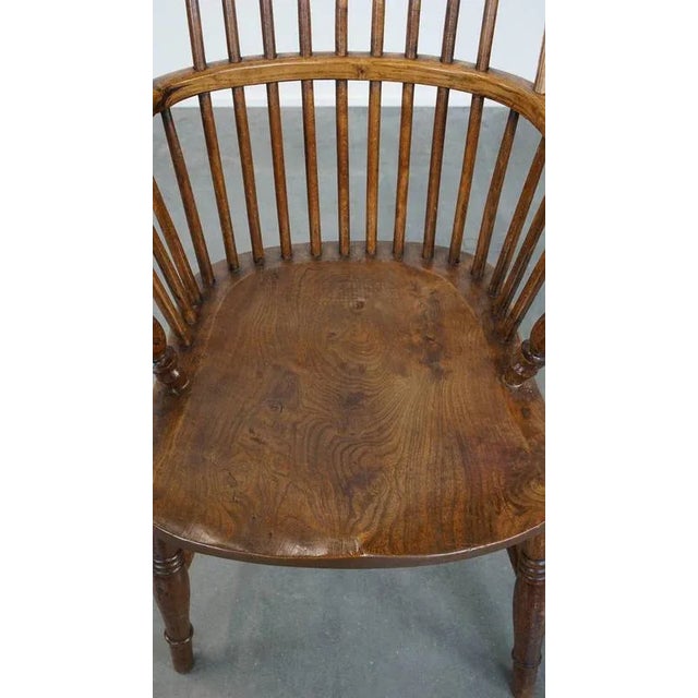 English Windsor Stickback Chair in Elm For Sale - Image 6 of 14
