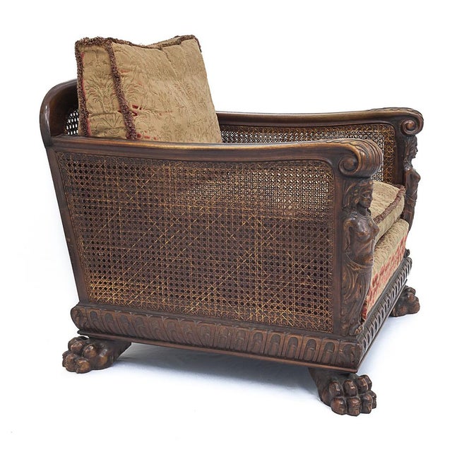 Set of 19th Century Renaissance Sofa and Armchair in Walnut For Sale - Image 17 of 18