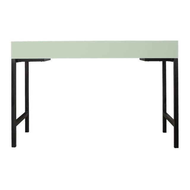 Wood Maple Writing Desk - Celery Green For Sale - Image 7 of 8