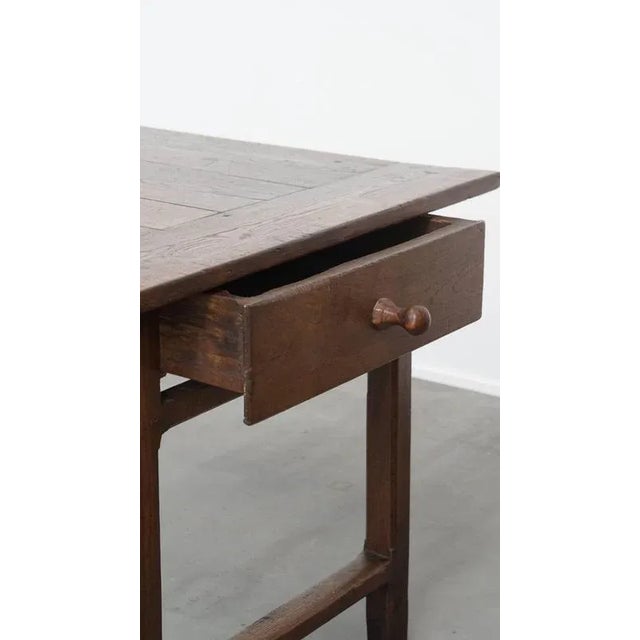 Antique French Farm Chestnut Dining Table with Drawers, Early 19th Century For Sale - Image 11 of 17