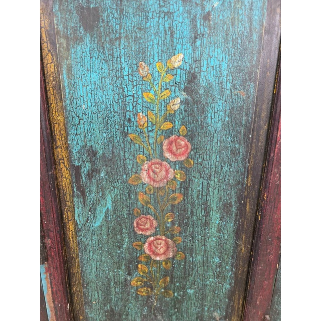 Farmhouse Antique German Hand Painted Cabinet For Sale - Image 3 of 12