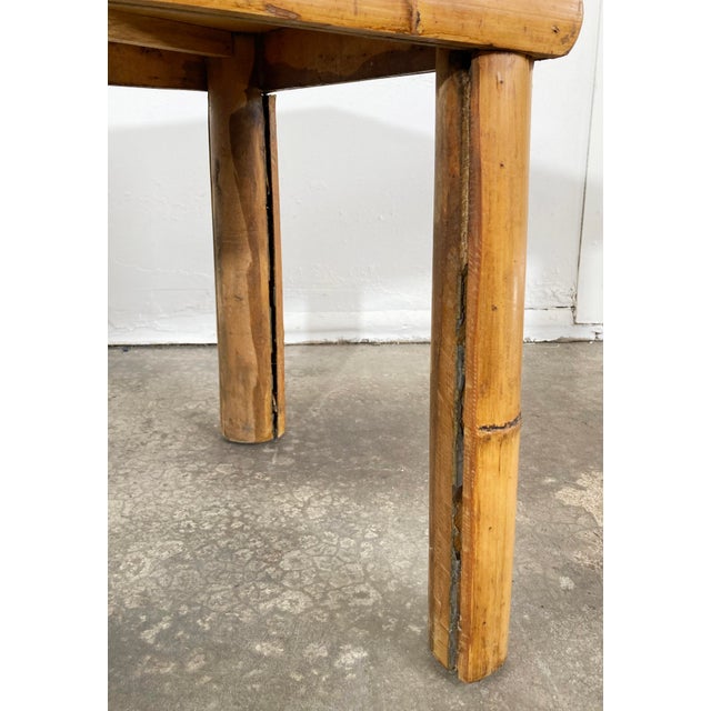 Vintage Chunky Split Reed Bamboo Table For Sale - Image 11 of 11