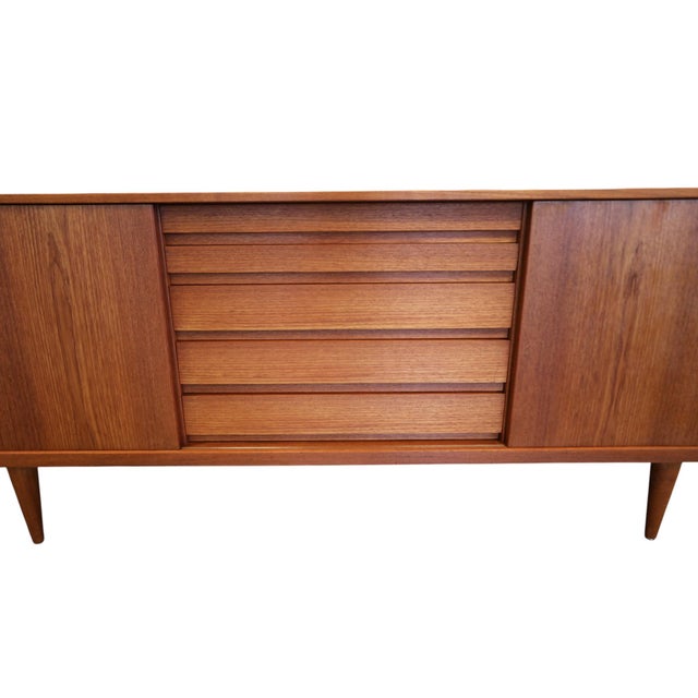 Mid-Century Modern Danish Teak Sideboard with Sliding Doors, 1960s For Sale - Image 3 of 18