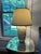 Stucco table lamp in "stone" ceramic with 16 inch straight empire shade in top n tail cream card with navy blue tape. Just...