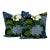 Hydrangea Paul Poiret Attributed to Schumacher 20”x20” Feather/Down Pillows - A Pair For Sale