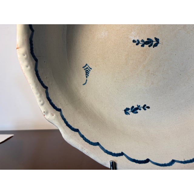 Large Antique Plate from Moustiers For Sale - Image 6 of 17