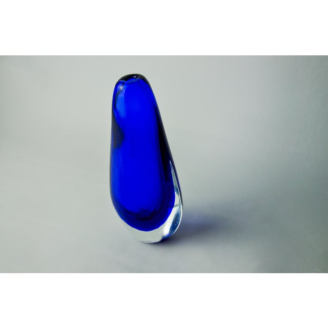 Hollywood Regency Sommerso Blue Vase by Seguso, 1970 For Sale - Image 3 of 7