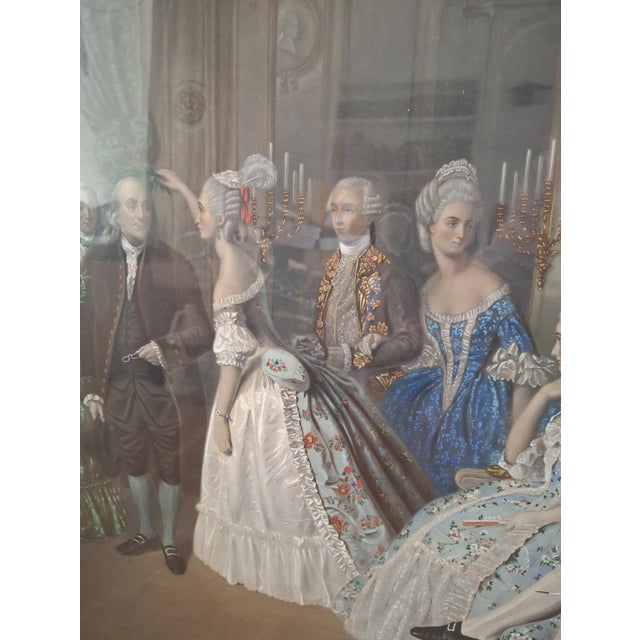 Lithograph Franklin at the Court of France For Sale - Image 4 of 6