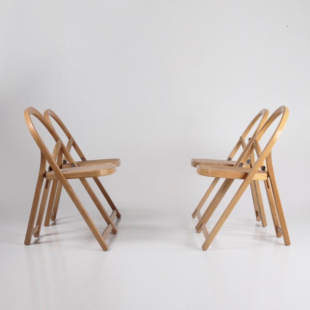 Arca Folding Chairs by Gigi Sabadin for Crassevig, 1970, Set of 4 For Sale - Image 3 of 13