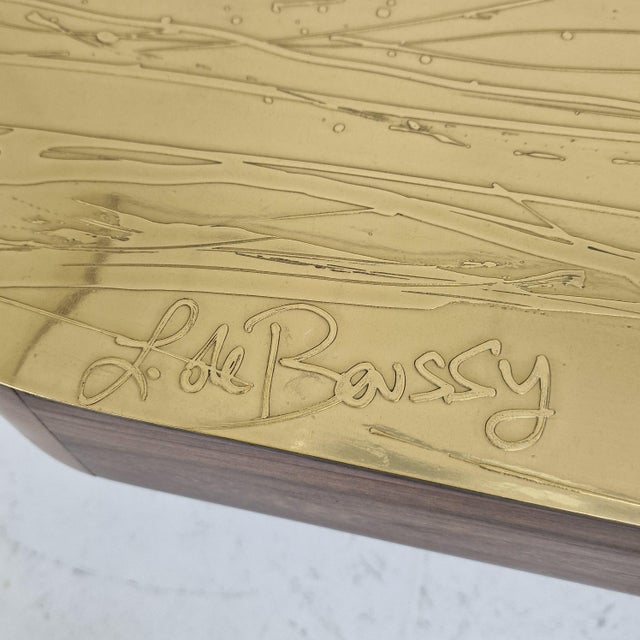 Etched Brass Coffee Table from Felix De Boussy, Belgium, 1976 For Sale - Image 11 of 17