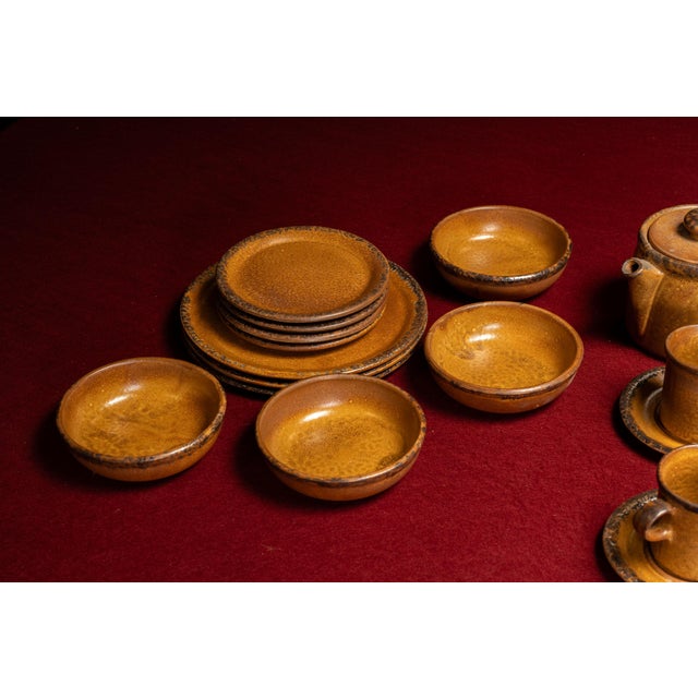 Vintage 20-Piece McCoy Pottery "Canyon Mesa" Dinner & Tea Set For Sale - Image 4 of 13