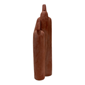 Larry Mohr Terracotta Two Standing Figures Sculpture Signed From Artist Estate