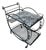 Mid Century Wrought Iron Marble Top Patio Serving Cart in the Salterini Style. Circa 1960s For Sale
