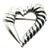 1990s Tiffany & Co Estate Heart Brooch Pin Sterling Silver For Sale