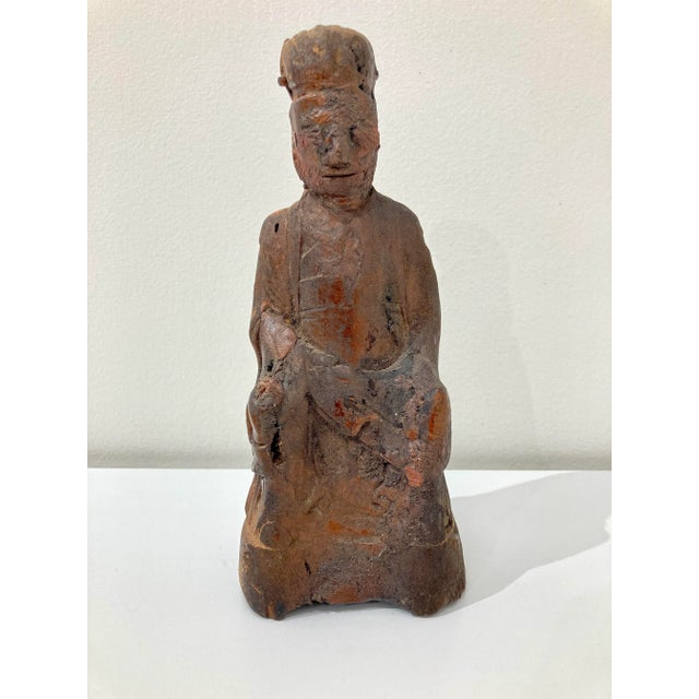 19th Century Chinese Carved Wooden Ancestor Figure For Sale - Image 12 of 12