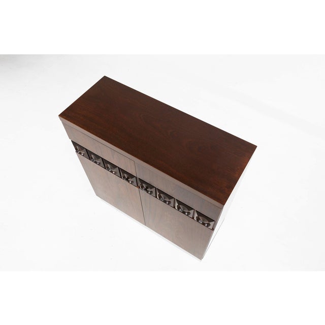 Brutalist Geometrical Bar Cabinet, Belgium, 1970s For Sale - Image 11 of 13