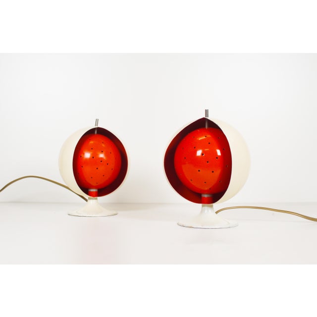 Metal Vintage Eclisse Table Lamps by Anvia, Netherlands, 1960s, Set of 2 For Sale - Image 7 of 13