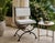 Vintage Turkish Powder-Coated Cast Iron Campaign-Style Vanity or Garden Chair With New Custom Cushions For Sale - Image 11 of 11