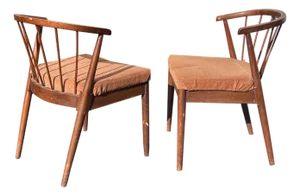 Mid Century Modern Designer Pair of Chairs in Vintage Gio Ponti Style