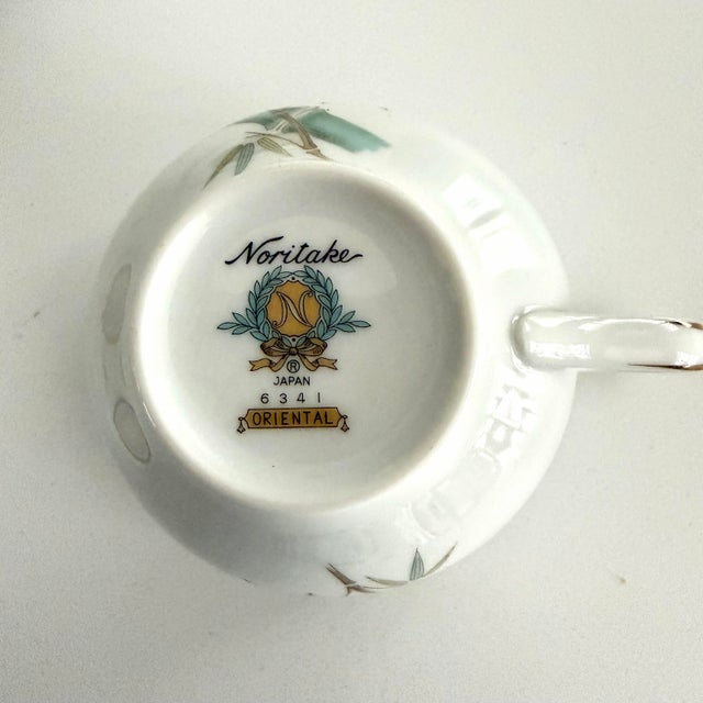 Mid 20th Century Noritake Japanese Snack Set for 12 With Teapot, Creamer and Sugar - 7 Pieces For Sale In San Antonio - Image 6 of 12