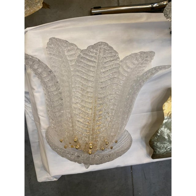 Mid-Century Modern Murano Glass Tronchi Wall Sconces in Transparent Gold by SimoEng - Set of 4 For Sale - Image 3 of 13
