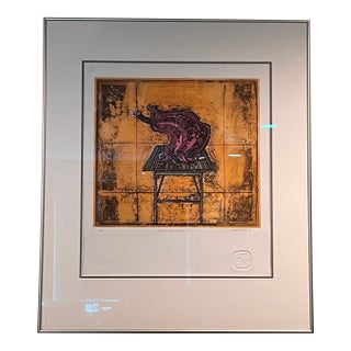 Late 20th Century Van Der Reis Signed Limited Ed Print 29x34 Museum Glass For Sale