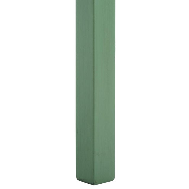 Wood Heaven Scalloped Low Drawer Accent Table in Sage Green For Sale - Image 7 of 10