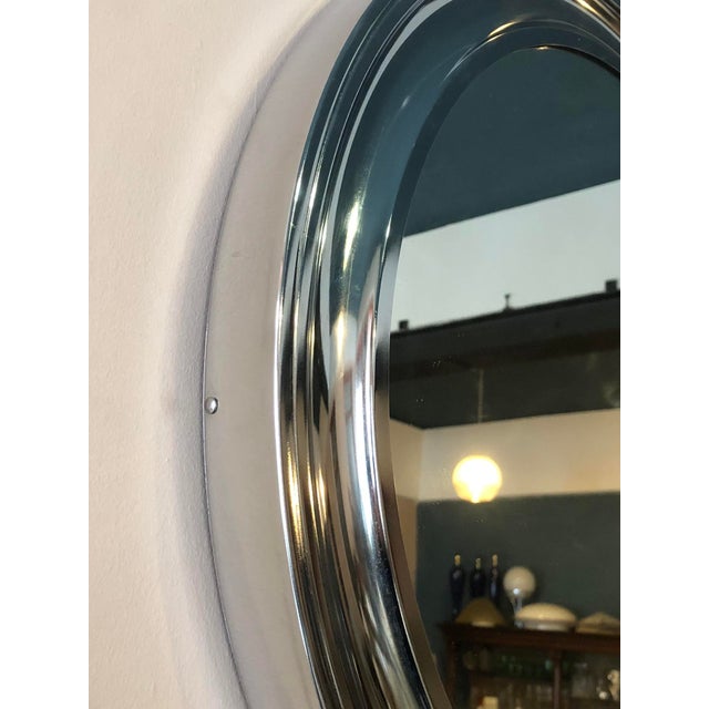 Artemide Vintage Mirror in Aluminum from Artemide For Sale - Image 4 of 11