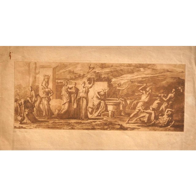 Quarrel is an original etching on paper realized by Edouard Rosotte (1827-?) after Nicola Poussin. Signed on the plate on...