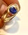 Gemstone 1 1/4 Ct Oval Natural Ceylon Blue Sapphire Engagement Ring in 18 Karat Gold, MEN For Sale - Image 7 of 18
