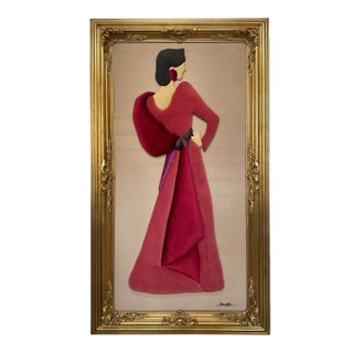 Artist’s Proof 1980s Textile Wall Art by Shadrak – Oversized Framed Statement Piece For Sale