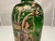 Jugendstil Hand Painted Enamel Maiden Drinking Wine in Vineyard Art Glass Vase for your consideration. The vase measures...
