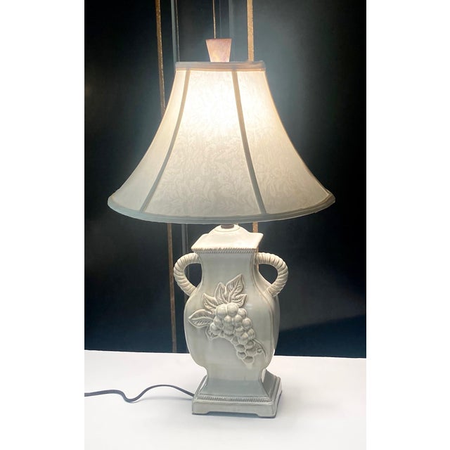 Ceramic 2000s Ceramic Lamp Grape Motif Nos For Sale - Image 7 of 11