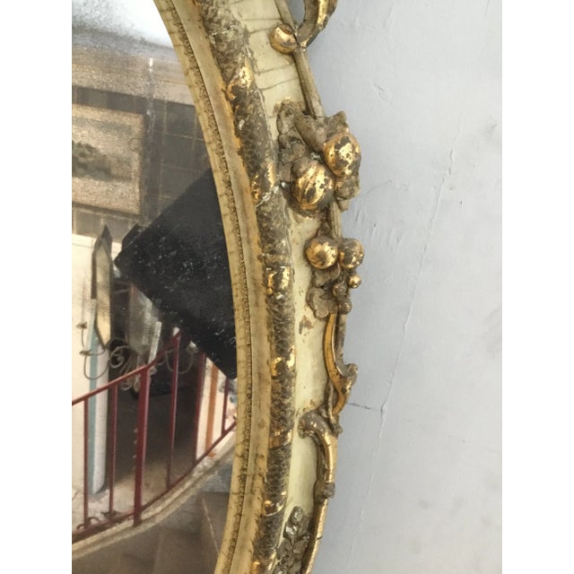 Victorian Late 19th Century Victorian Distressed Oval Mirror For Sale - Image 3 of 13