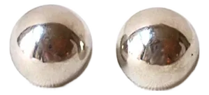 Sterling Silver Ball Earrings, Pair
