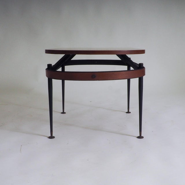 Black Wooden Oval Coffee Table by Silvio Cavatorta, 1950s For Sale - Image 8 of 14