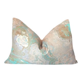 Custom Nicolette Mayer Agate Pillow - Clay For Sale