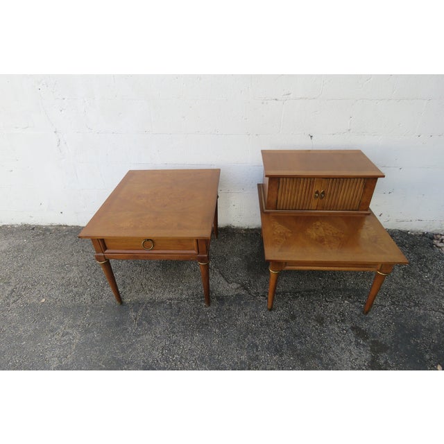 American of Martinsville Mid Century Modern Two Tiers Side End Lamp Table 5978 For Sale - Image 11 of 12