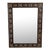 Hollywood Regency Style With Natural Stone and Brass Inlaid Hanging Wall Mirror For Sale