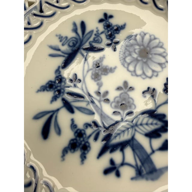 Vintage Pierced Plate with Blue Onion Pattern from Meissen, 1930s For Sale - Image 10 of 14