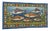 Vintage Hand-Embroidered Cotton Silk Thread Art Wall Hanging wiith Fish Motif, 1970s For Sale