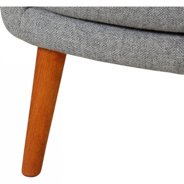 Papa Bear Chair in Grey Hallingdal Fabric by Hans Wegner, 1970s For Sale - Image 17 of 18