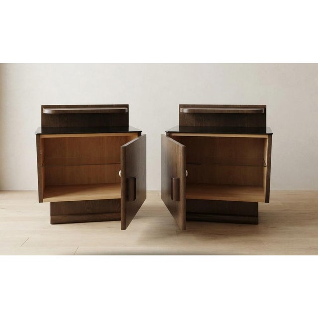 Vintage Nightstands by Jindřich Halabala for Up Závody, 1940s, Set of 2 For Sale - Image 4 of 12