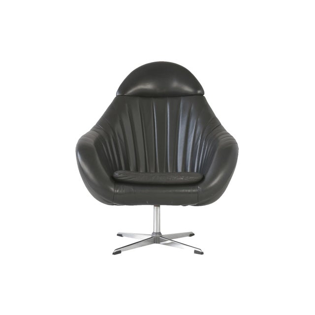 Dutch Swivel Bucket Chair in Leather, 1960s For Sale - Image 11 of 11