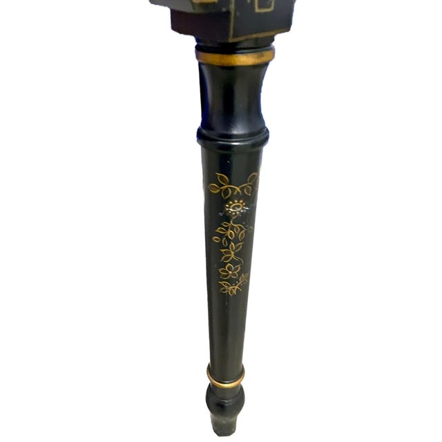 Vintage Baker Ebony Charleston Side Chair For Sale - Image 10 of 12